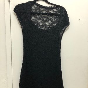 Black lace dress